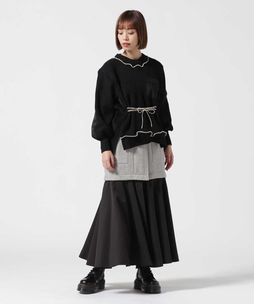 ROYAL FLASH（ロイヤルフラッシュ）の「Risley/リズレー/ヘリンボーン2WAYスカート/ヘリンボーン2WAYスカート（スカート・グレー/ベージュ・F）」の5枚目の写真