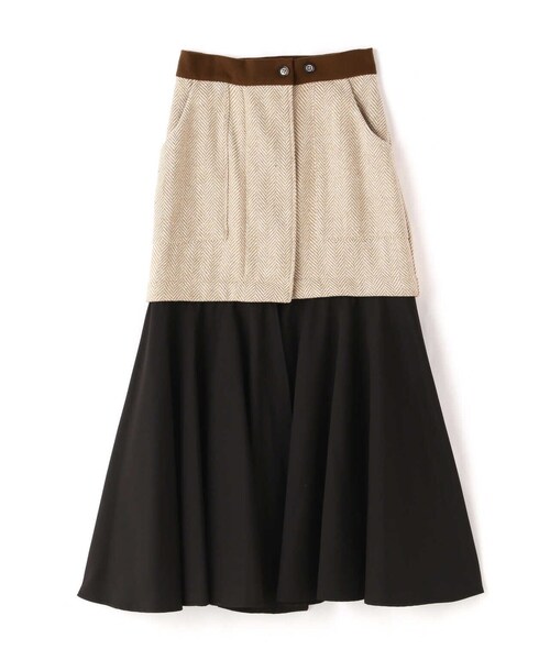 ROYAL FLASH（ロイヤルフラッシュ）の「Risley/リズレー/ヘリンボーン2WAYスカート/ヘリンボーン2WAYスカート（スカート・グレー/ベージュ・F）」の3枚目の写真