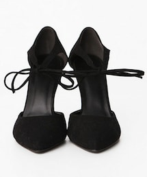 DHOLIC | スエード調リボンポインテッドトゥヒール(パンプス)