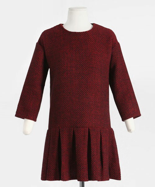 DHOLIC（ディーホリック）の「ミックスカラープリーツミニワンピース（ワンピース・レディース・ブラックトーン/レッドトーン・free）」の2枚目の写真