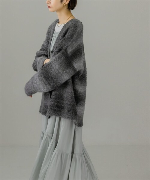 KBF(ケイビーエフ)の「蛋糕細肩帶洋裝(ワンピース/ドレス・レディース・炭灰色/鐵灰色/棕色・炭灰色/鐵灰色/棕色)」の8枚目の写真