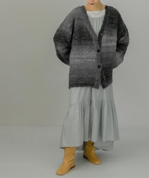 KBF(ケイビーエフ)の「蛋糕細肩帶洋裝(ワンピース/ドレス・レディース・炭灰色/鐵灰色/棕色・炭灰色/鐵灰色/棕色)」の7枚目の写真