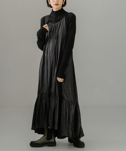 KBF(ケイビーエフ)の「蛋糕細肩帶洋裝(ワンピース/ドレス・レディース・炭灰色/鐵灰色/棕色・炭灰色/鐵灰色/棕色)」の13枚目の写真