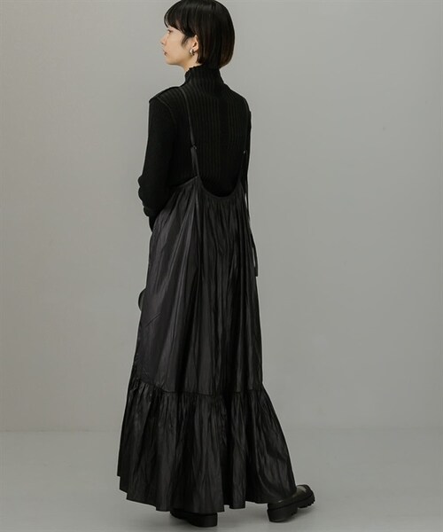 KBF(ケイビーエフ)の「蛋糕細肩帶洋裝(ワンピース/ドレス・レディース・炭灰色/鐵灰色/棕色・炭灰色/鐵灰色/棕色)」の14枚目の写真