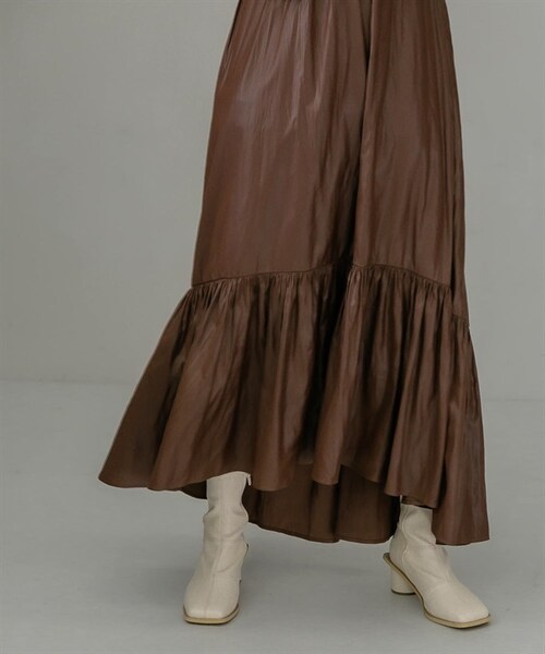 KBF(ケイビーエフ)の「蛋糕細肩帶洋裝(ワンピース/ドレス・レディース・炭灰色/鐵灰色/棕色・炭灰色/鐵灰色/棕色)」の18枚目の写真