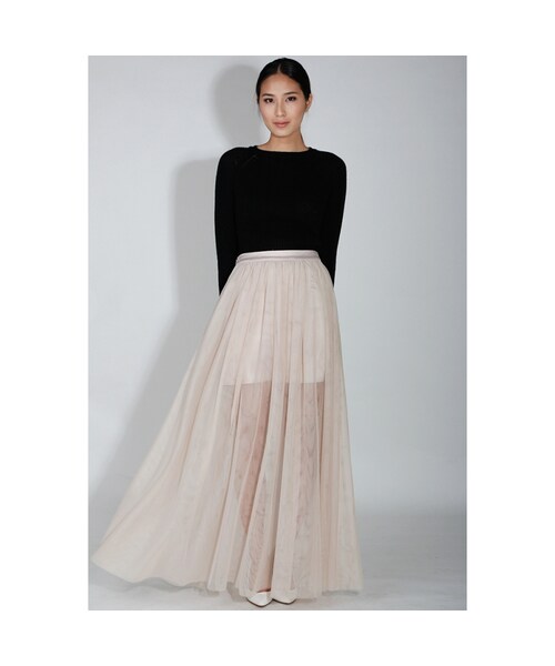 KLARRA（クラーラ）の「Lilith Mesh Maxi Skirt in Dusty Grey（その他・レディース・Dusty Grey/Champagne・XS/S/M/L）」の10枚目の写真