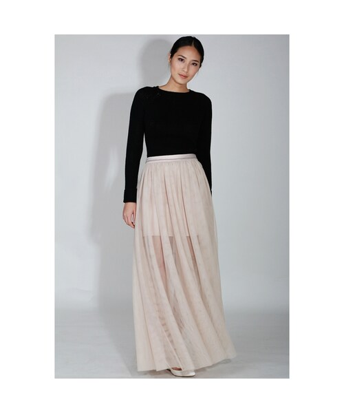 KLARRA（クラーラ）の「Lilith Mesh Maxi Skirt in Dusty Grey（その他・レディース・Dusty Grey/Champagne・XS/S/M/L）」の12枚目の写真