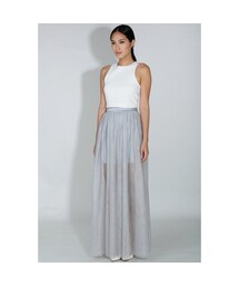 KLARRA | Lilith Mesh Maxi Skirt in Dusty Grey(その他)
