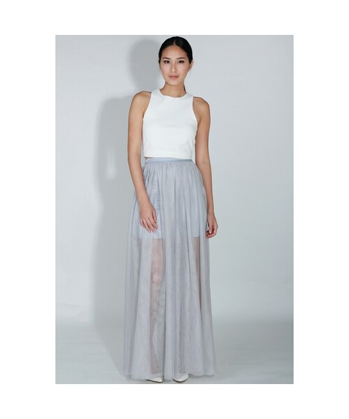 KLARRA（クラーラ）の「Lilith Mesh Maxi Skirt in Dusty Grey（その他・レディース・Dusty Grey/Champagne・XS/S/M/L）」の3枚目の写真
