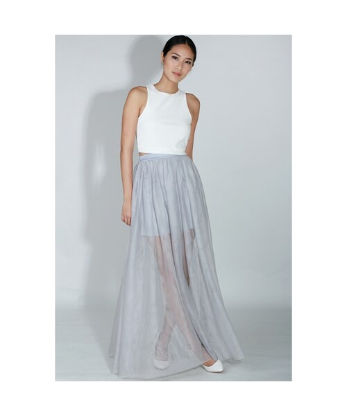 KLARRA（クラーラ）の「Lilith Mesh Maxi Skirt in Dusty Grey（その他・レディース・Dusty Grey/Champagne・XS/S/M/L）」の6枚目の写真