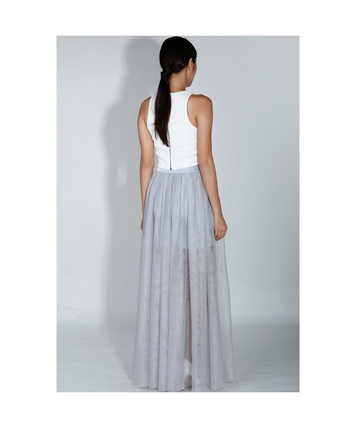KLARRA（クラーラ）の「Lilith Mesh Maxi Skirt in Dusty Grey（その他・レディース・Dusty Grey/Champagne・XS/S/M/L）」の8枚目の写真