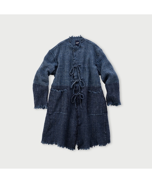 【美品】45R　現行　フォーティーファイブアール　千歳縮絨ニットのコート 45R千歳縮絨のコート: WOMEN｜45R