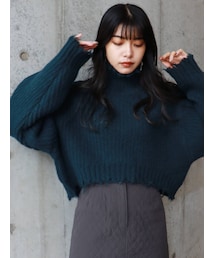 MURUA | ショートクラッシュニット(ニット/セーター)