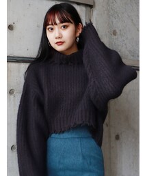 MURUA | ショートクラッシュニット(ニット/セーター)