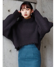 MURUA | ショートクラッシュニット(ニット/セーター)