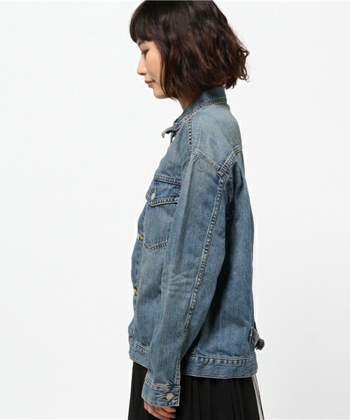 delave（デラヴェ）の「delave オーバーサイズGジャン（デニムジャケット・レディース・ブルー・36）」の5枚目の写真