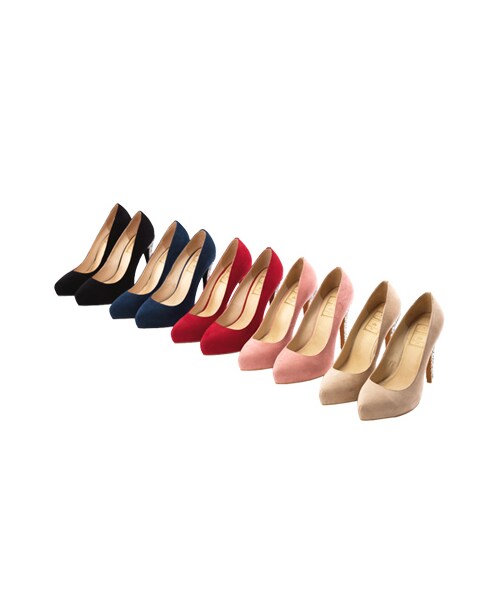 gracegift（グレースギフト）の「細緻絨布尖頭水鑽高跟鞋（シューズ・レディース・正紅/深藍/粉紅/黑/杏色・35/36/37/38/39/40/41）」の10枚目の写真