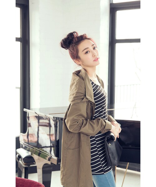 ORENDA（オレンダ）の「MIT舒棉細條好搭圓領長版T（トップス・レディース・黑白條/灰白條・XL/F）」の10枚目の写真