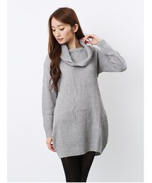 E hyphen world gallery | ふわオフタートル畦編みニットワンピース(ワンピース/ドレス)