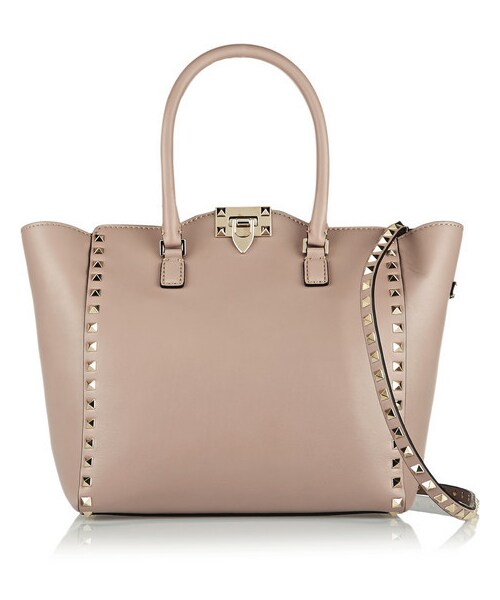 VALENTINO(ヴァレンティノ)の「Valentino The Rockstud medium leather trapeze bag(トートバッグ・レディース・Brown)」の4枚目の写真