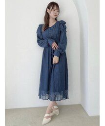 dazzlin | フリルレースシャーリングワンピース(ワンピース)
