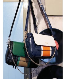 EVRIS | バイカラーチェーンスクエアBAG(ショルダーバッグ)