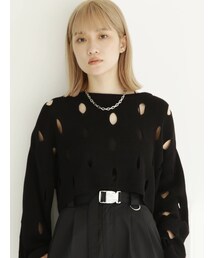 MURUA | クロップドメッシュニット(ニット/セーター)