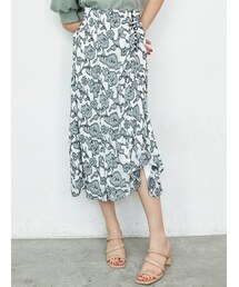 LAGUNAMOON | アシンメトリージャガードフレアスカート(スカート)