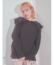 merry jenny | bigカラーニットプルオーバー(ニット/セーター)