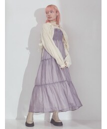 merry jenny | シャーリングティアードキャミワンピース(ワンピース)