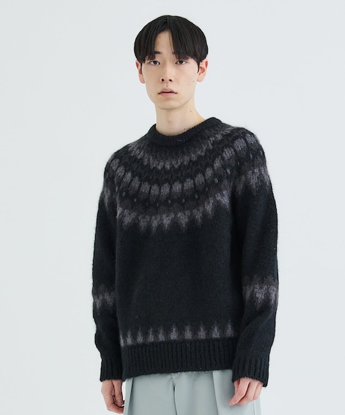 BATONER（バトナー）の「MOHAIR NORDIC CREW NECK（ニット