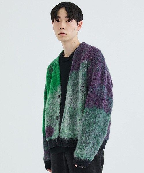 トップス OIL PAINTING IMAGE MOHAIR CARDIGAN OIL PAINTING IMAGE MOHAIR CARDIGAN 【公式通販】