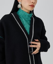 UNITED TOKYO | スクラッチ刺繍ニットカーデ(ニット/セーター)