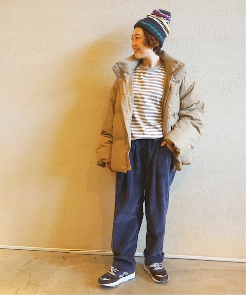 未使用★journal standard luxe ボーダーbigプル グレー 20th ボーダーテンジク プリントクルーネック-Big-プルオーバー