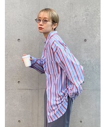 Ungrid | マルチストライプビッグシャツ(シャツ/ブラウス)