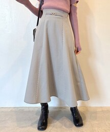 OLIVE des OLIVE | ウエストビットフレアスカート(スカート)