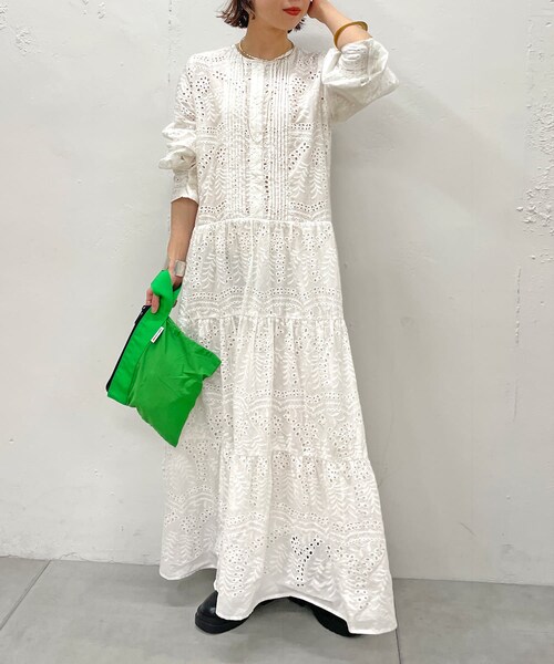 Omekashi（オメカシ）の「エンブロイダリティアードワンピース（ワンピース）」 WEAR