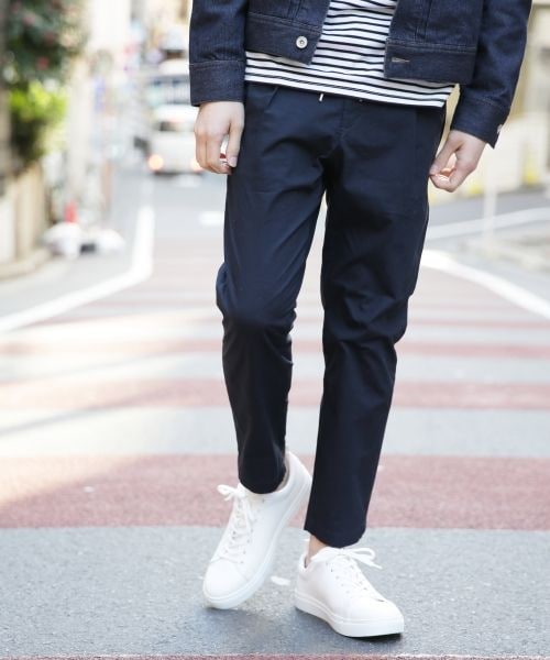 RAGEBLUE(レイジブルー)の「【先行予約】ポプリンタックアンクルパンツ(パンツ・メンズ・グレー/ネイビー/ウインドウペンチェック・M/L)」の2枚目の写真