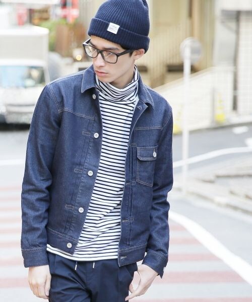 RAGEBLUE（レイジブルー）の「【先行予約】ジョグデニムジャケット（ジャケット/アウター・メンズ・ブルー(インデイゴ)/ネイビー(インディゴ)・Ｍ/Ｌ）」の2枚目の写真