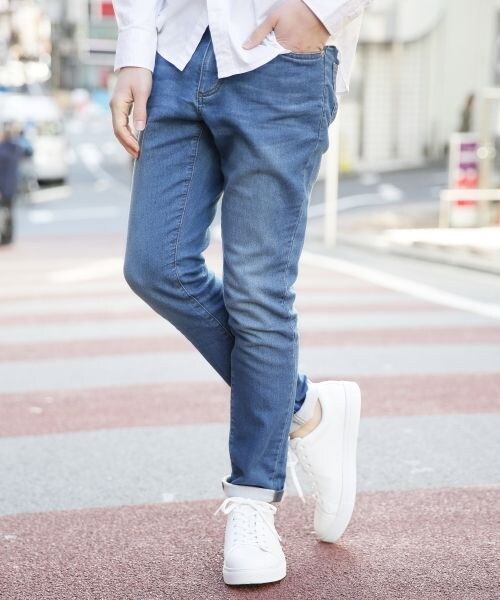 RAGEBLUE(レイジブルー)の「【先行予約】ジョグスリム5ポケ(パンツ・メンズ・グレー/ブルー(インディゴ)/ネイビー(インディゴ))・M(30インチ)/L(32インチ))」の2枚目の写真