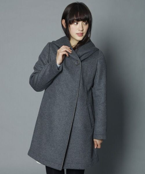 BABYLONE（バビロン）の「ＷＦダブルフェイスコート（ジャケット/アウター・レディース・ｸﾞﾚｰ/ﾈｲﾋﾞｰ・38）」の4枚目の写真