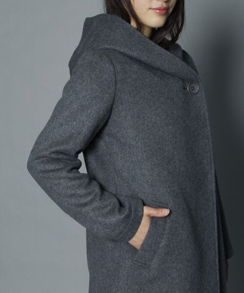 BABYLONE（バビロン）の「ＷＦダブルフェイスコート（ジャケット/アウター・レディース・ｸﾞﾚｰ/ﾈｲﾋﾞｰ・38）」の8枚目の写真