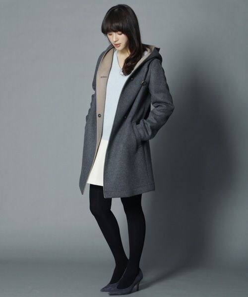 BABYLONE（バビロン）の「ＷＦダブルフェイスコート（ジャケット/アウター・レディース・ｸﾞﾚｰ/ﾈｲﾋﾞｰ・38）」の3枚目の写真