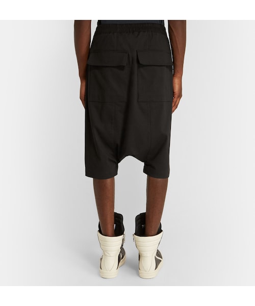 Rick Owens（リックオウエンス）の「Rick Owens Drop-Crotch Cotton Shorts（その他パンツ・メンズ・Black・IT 46/IT 48/IT 52/IT 54/IT 56/IT 50）」の4枚目の写真