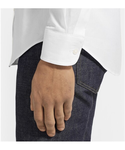 CLUB MONACO（クラブモナコ）の「Club Monaco Button-Down Collar Cotton Oxford Shirt（シャツ/ブラウス・メンズ・White・M/XS/L/S）」の2枚目の写真