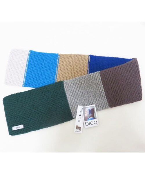 mamy factory（マミーファクトリー）の「bieq 手編みニットマフラー (15078)（Tシャツ/カットソー・キッズ・その他）」の3枚目の写真