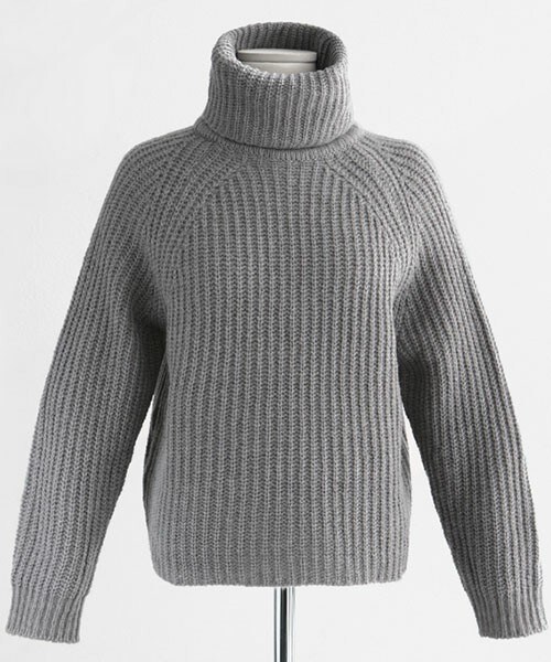 DHOLIC（ディーホリック）の「アルパカミックスオフタートルネックニット（ニット/セーター・レディース・ホワイト/グレー/スカイブルー・free）」の2枚目の写真