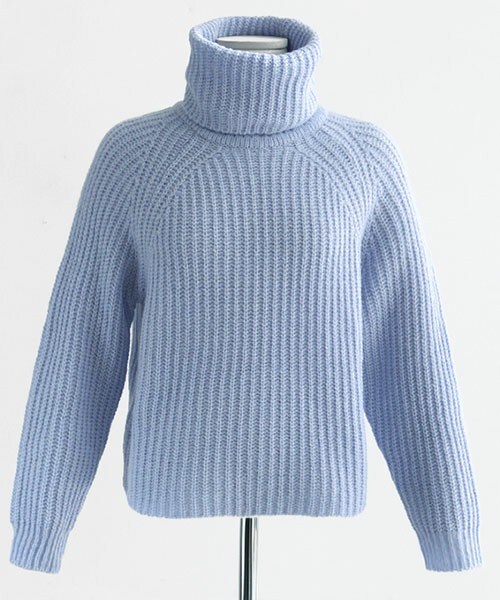 DHOLIC（ディーホリック）の「アルパカミックスオフタートルネックニット（ニット/セーター・レディース・ホワイト/グレー/スカイブルー・free）」の3枚目の写真