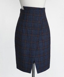 DHOLIC | フロントスリットチェックミディスカート(スカート)