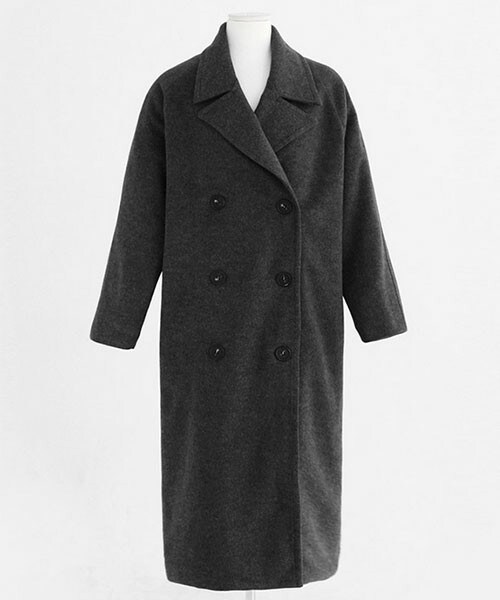 DHOLIC（ディーホリック）の「ダブルボタンロングオーバーコート（ピーコート・レディース・ダークベージュ/ホワイトアイボリー/ブラック/ダークグレー・free/ｆree）」の4枚目の写真